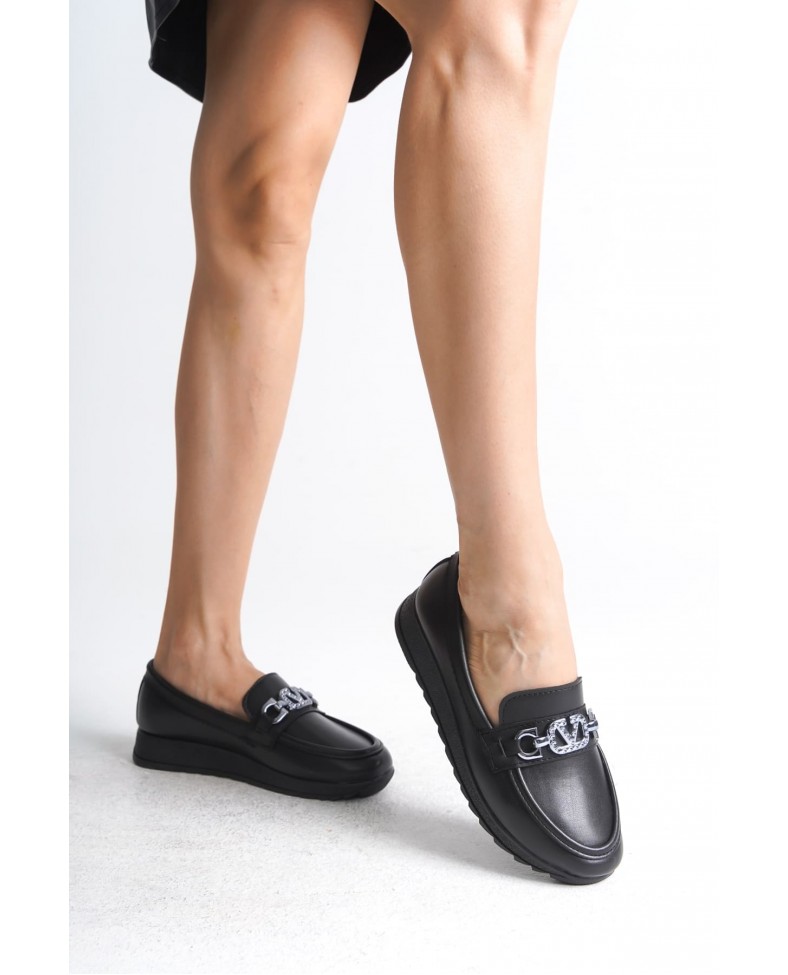 ANNA Ortopedik Rahat Taban Toka Detaylı Klasik Kadın Babet Anne Ayakkabısı  CST - Siyah Somersan Giyim | Kadın, Erkek ve Çocuk Moda