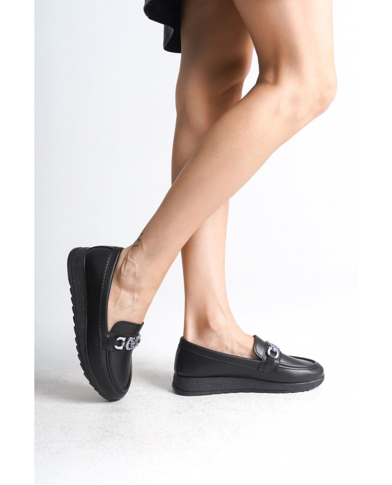 ANNA Ortopedik Rahat Taban Toka Detaylı Klasik Kadın Babet Anne Ayakkabısı  CST - Siyah Somersan Giyim | Kadın, Erkek ve Çocuk Moda