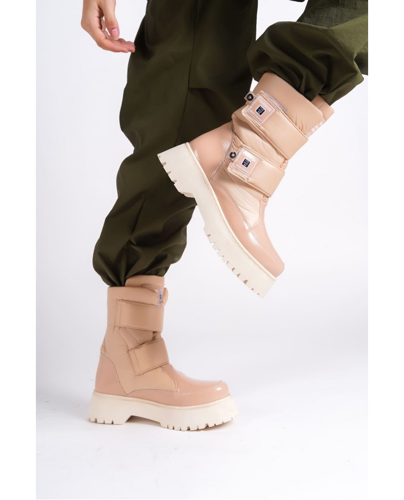 ELISA Cırt Cırtlı  Paraşüt Kumaş Rugan Kadın Bot RTT - Ten Somersan Giyim | Kadın, Erkek ve Çocuk Moda