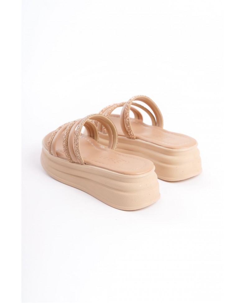 ELISE Düz Topuklu Şeritli Taşlı Kalın ve Ortopedik Taban Kadın Terlik  CTT - Ten Somersan Giyim | Kadın, Erkek ve Çocuk Moda