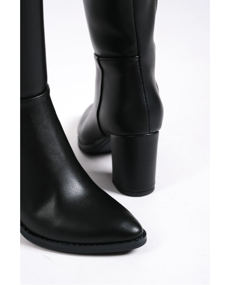 FIORELLA Bağcıksız Fermuarlı Ortopedik Taban Kadın Çizme CST - Siyah Somersan Giyim | Kadın, Erkek ve Çocuk Moda