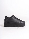 BIANA Bağcıklı Ortopedik Taban Kadın Sneaker Spor Ayakkabı CST - Siyah