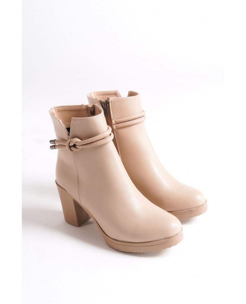 JULY Fermuarlı Ortopedik Taban Topuklu Kadın Bot CTT - Ten Somersan Giyim | Kadın, Erkek ve Çocuk Moda