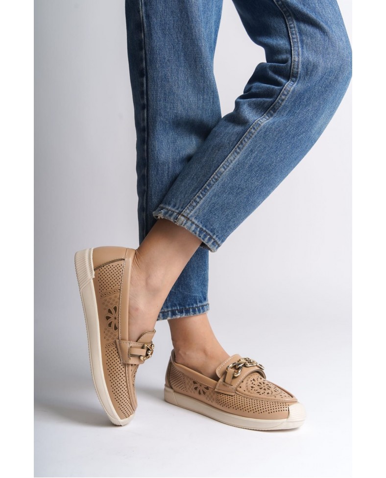 LAYLA Bağcıksız Ortopedik Rahat Taban Çiçek Desenli Kadın Babet Ayakkabı  CKT - Ten Somersan Giyim | Kadın, Erkek ve Çocuk Moda