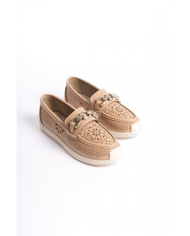 LAYLA Bağcıksız Ortopedik Rahat Taban Çiçek Desenli Kadın Babet Ayakkabı  CKT - Ten Somersan Giyim | Kadın, Erkek ve Çocuk Moda