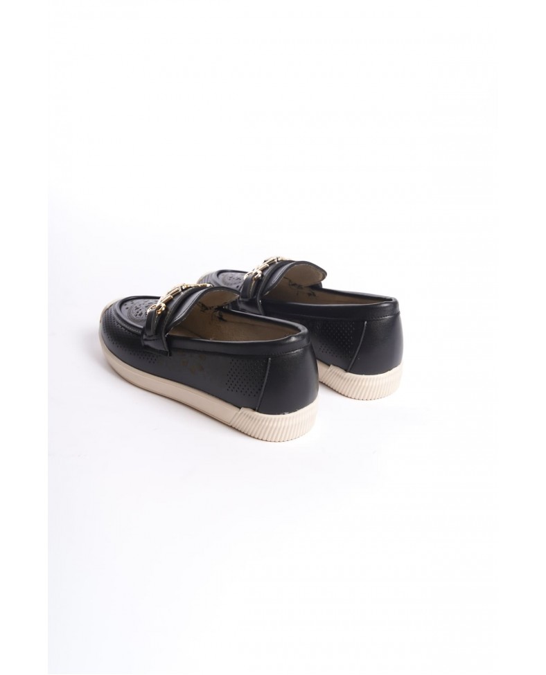 LILY Bağcıksız Ortopedik Rahat Taban Çiçek Desenli Kadın Babet Ayakkabı  CKT - Siyah Somersan Giyim | Kadın, Erkek ve Çocuk Moda