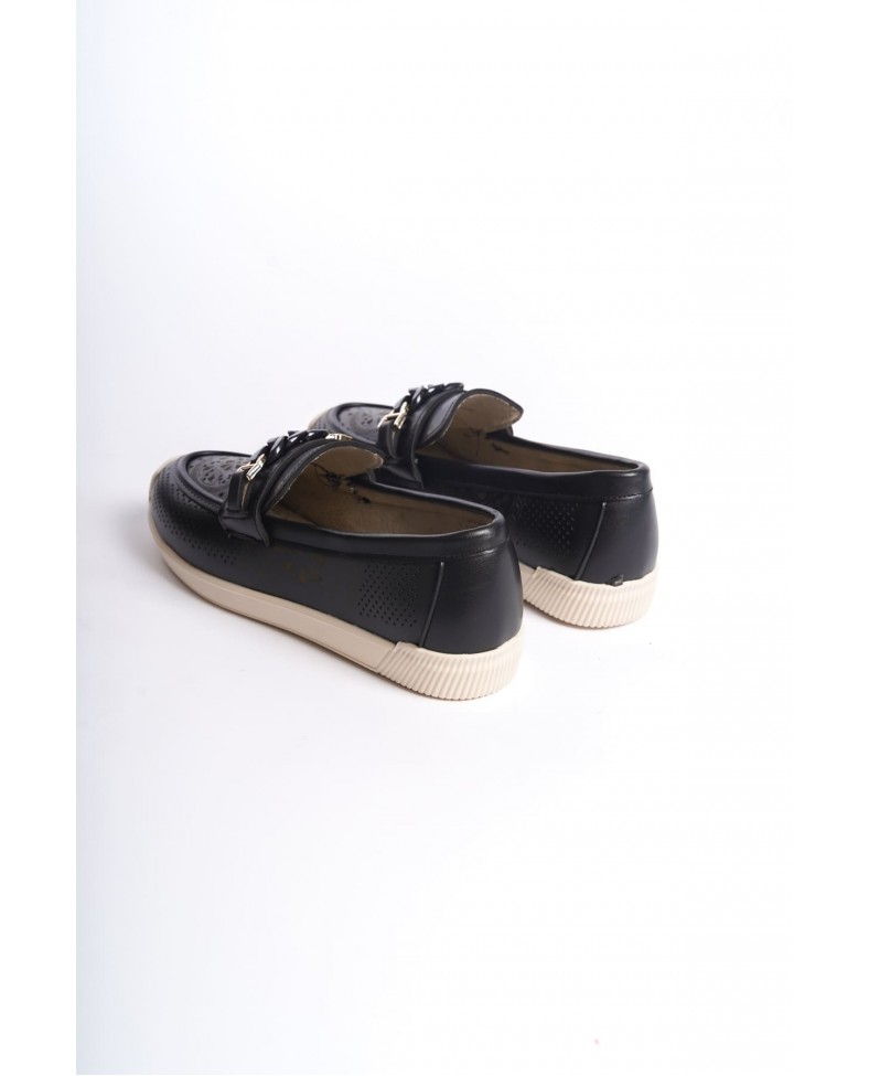 LIZY Bağcıksız Ortopedik Rahat Taban Çiçek Desenli Kadın Babet Ayakkabı  CKT - Siyah Somersan Giyim | Kadın, Erkek ve Çocuk Moda