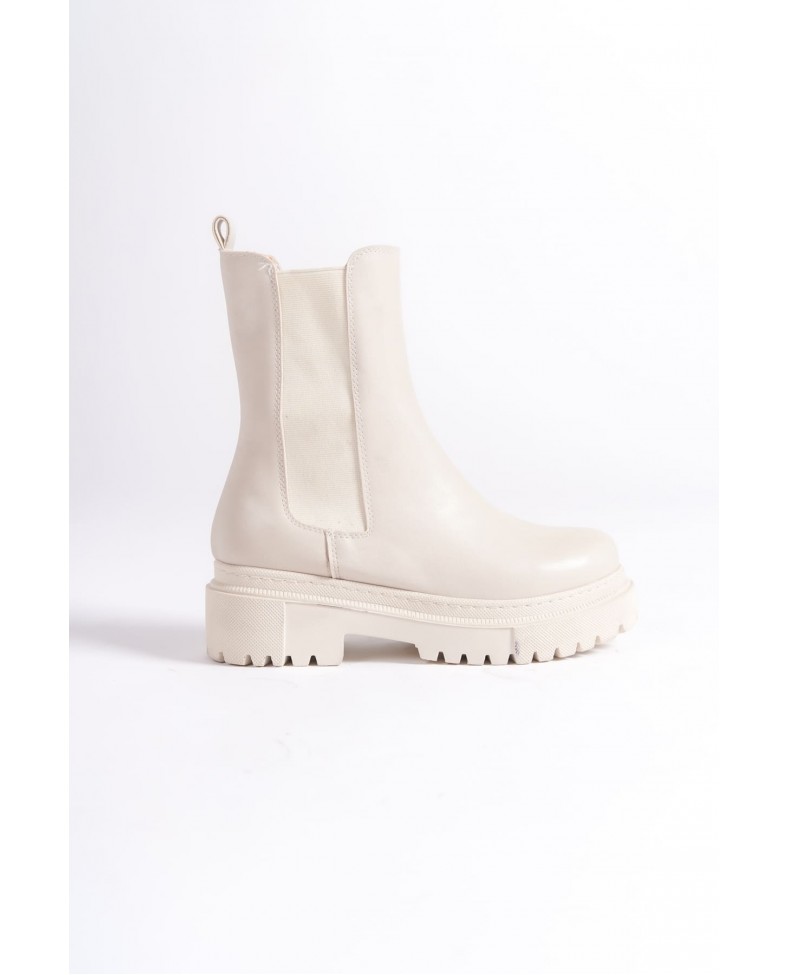 LORA Bağcıksız Lastikli Ortopedik Taban Kadın Bot  CKT - Krem Somersan Giyim | Kadın, Erkek ve Çocuk Moda