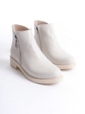 MARGARET Fermuarlı Ortopedik Taban Topuklu Kadın Bot  CKT - Krem Somersan Giyim | Kadın, Erkek ve Çocuk Moda