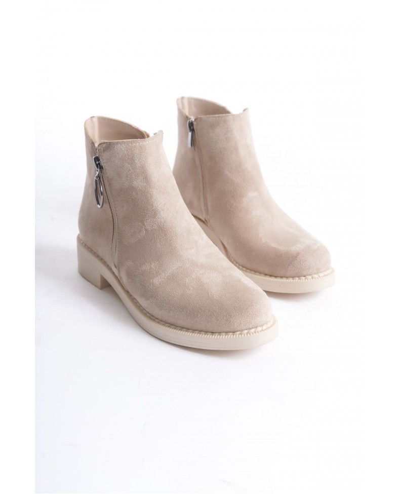 MARGARET Fermuarlı Ortopedik Taban Topuklu Süet Kadın Bot  STT - Ten Somersan Giyim | Kadın, Erkek ve Çocuk Moda
