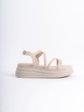NATALIE İnce Tokalı Şerit Detaylı Ortopedik Taban Kadın Sandalet  CKT - Krem Somersan Giyim | Kadın, Erkek ve Çocuk Moda