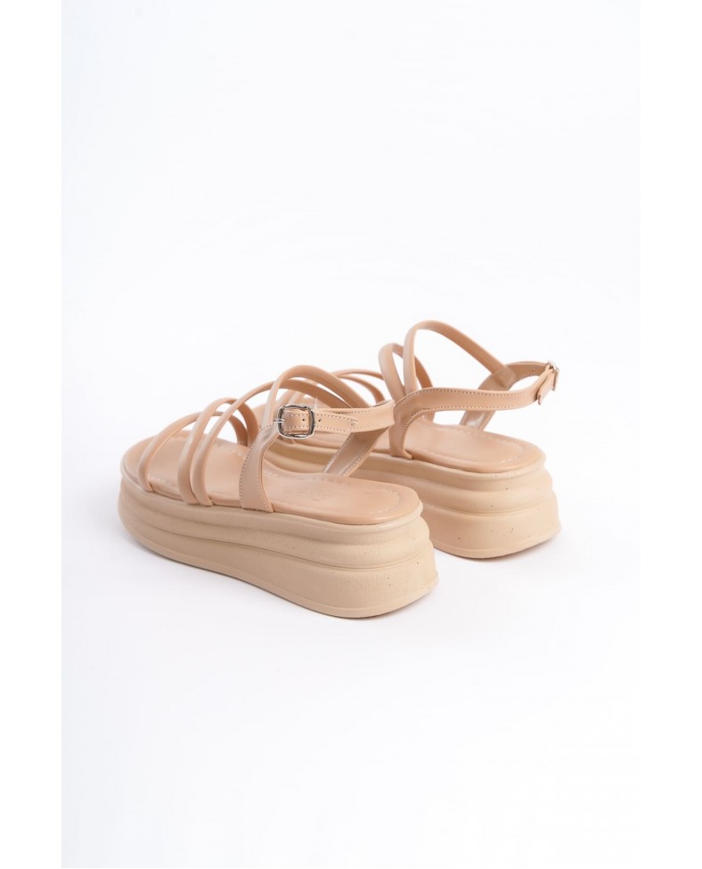 NATALIE İnce Tokalı Şerit Detaylı Ortopedik Taban Kadın Sandalet CTT - Ten Somersan Giyim | Kadın, Erkek ve Çocuk Moda