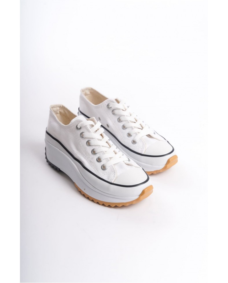 PARIS Bağcıklı Ortopedik Taban Kadın Sneaker Spor Ayakkabı  TBT - Beyaz Somersan Giyim | Kadın, Erkek ve Çocuk Moda