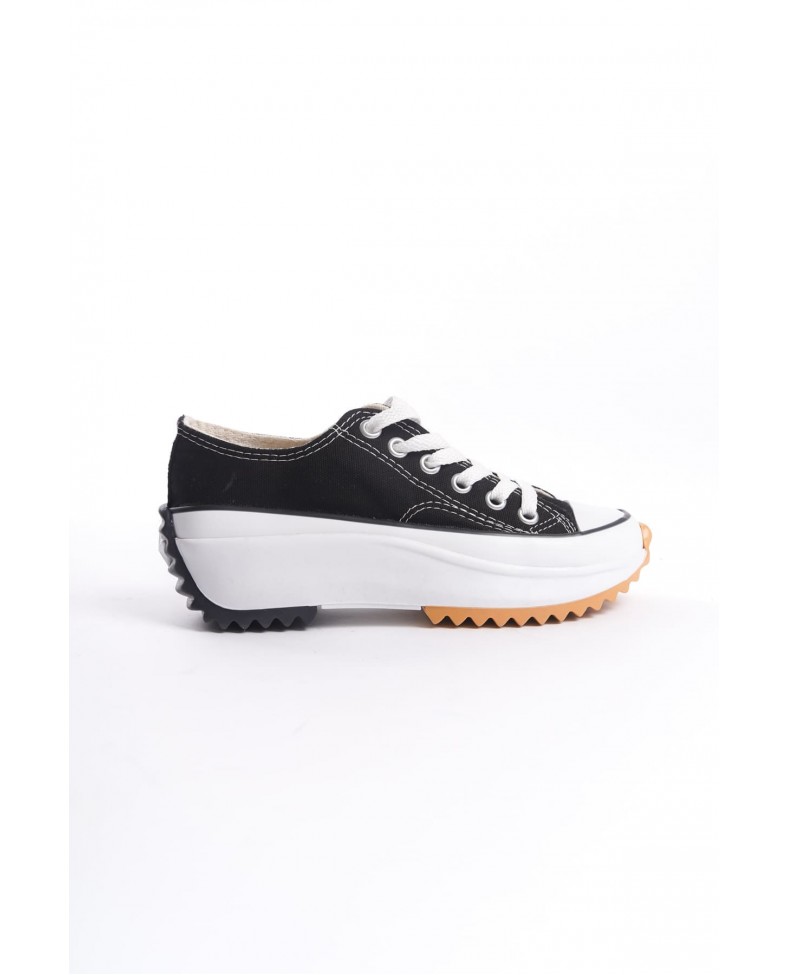 PARIS Bağcıklı Ortopedik Taban Kadın Sneaker Spor Ayakkabı  TBT - Siyah Somersan Giyim | Kadın, Erkek ve Çocuk Moda