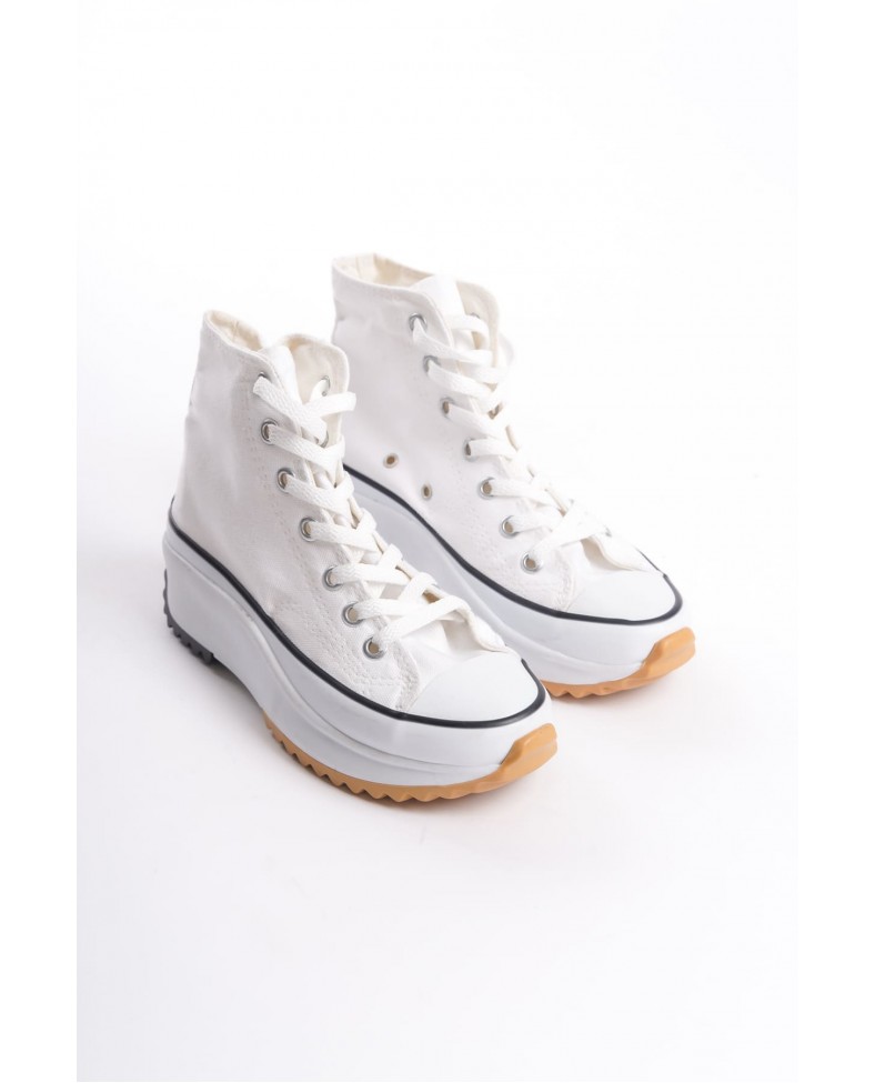 ROMA Bağcıklı Ortopedik Taban Kadın Sneaker Spor Ayakkabı TBT - Beyaz Somersan Giyim | Kadın, Erkek ve Çocuk Moda