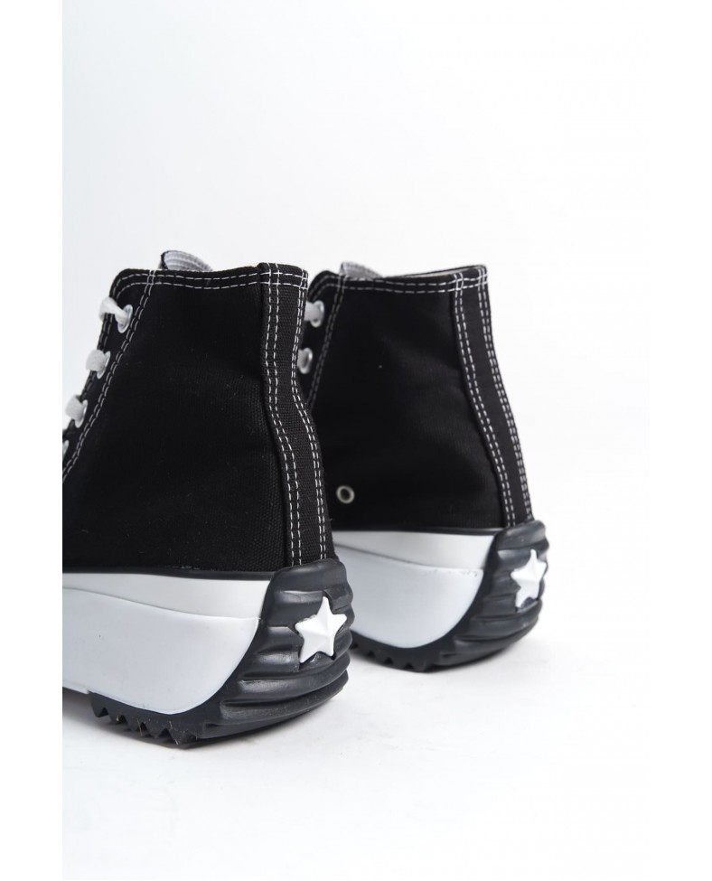 ROMA Bağcıklı Ortopedik Taban Kadın Sneaker Spor Ayakkabı  TBT - Siyah Somersan Giyim | Kadın, Erkek ve Çocuk Moda