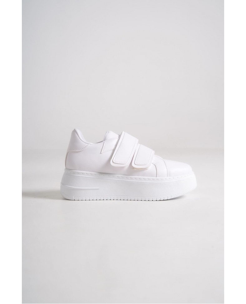 VALENCIA Bağcıksız Cırt Cırtlı Ortopedik Taban Kadın Sneaker Spor Ayakkabı CBT - Beyaz Somersan Giyim | Kadın, Erkek ve Çocuk Moda