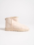 JOLIE Bağcıksız Düz Taban İçi Kürklü Kısa Süet Kadın Bot SKT - Krem Somersan Giyim | Kadın, Erkek ve Çocuk Moda