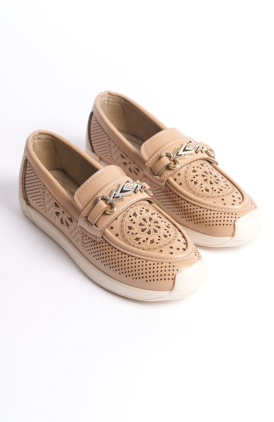 LILY Bağcıksız Ortopedik Rahat Taban Çiçek Desenli Kadın Babet Ayakkabı  CKT - Ten Somersan Giyim | Kadın, Erkek ve Çocuk Moda