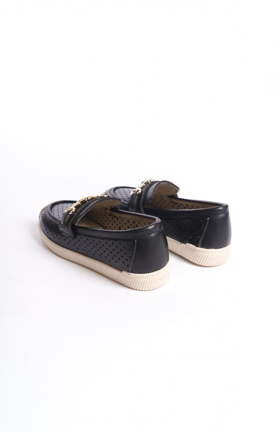 LILY Bağcıksız Ortopedik Rahat Taban Kalp Desenli Kadın Babet Ayakkabı  CKT - Siyah Somersan Giyim | Kadın, Erkek ve Çocuk Moda