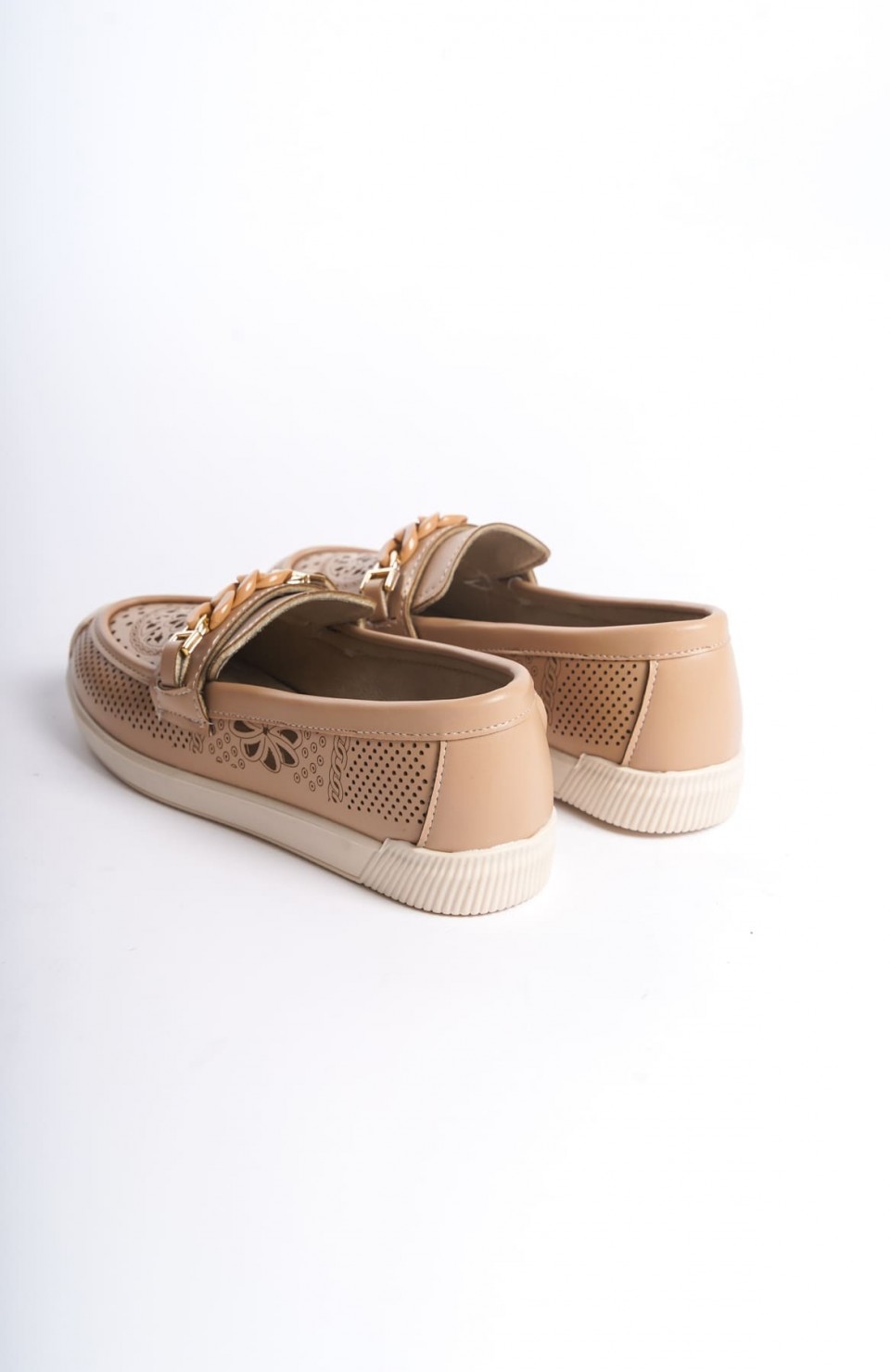 LIZY Bağcıksız Ortopedik Rahat Taban Çiçek Desenli Kadın Babet Ayakkabı CKT - Ten Somersan Giyim | Kadın, Erkek ve Çocuk Moda