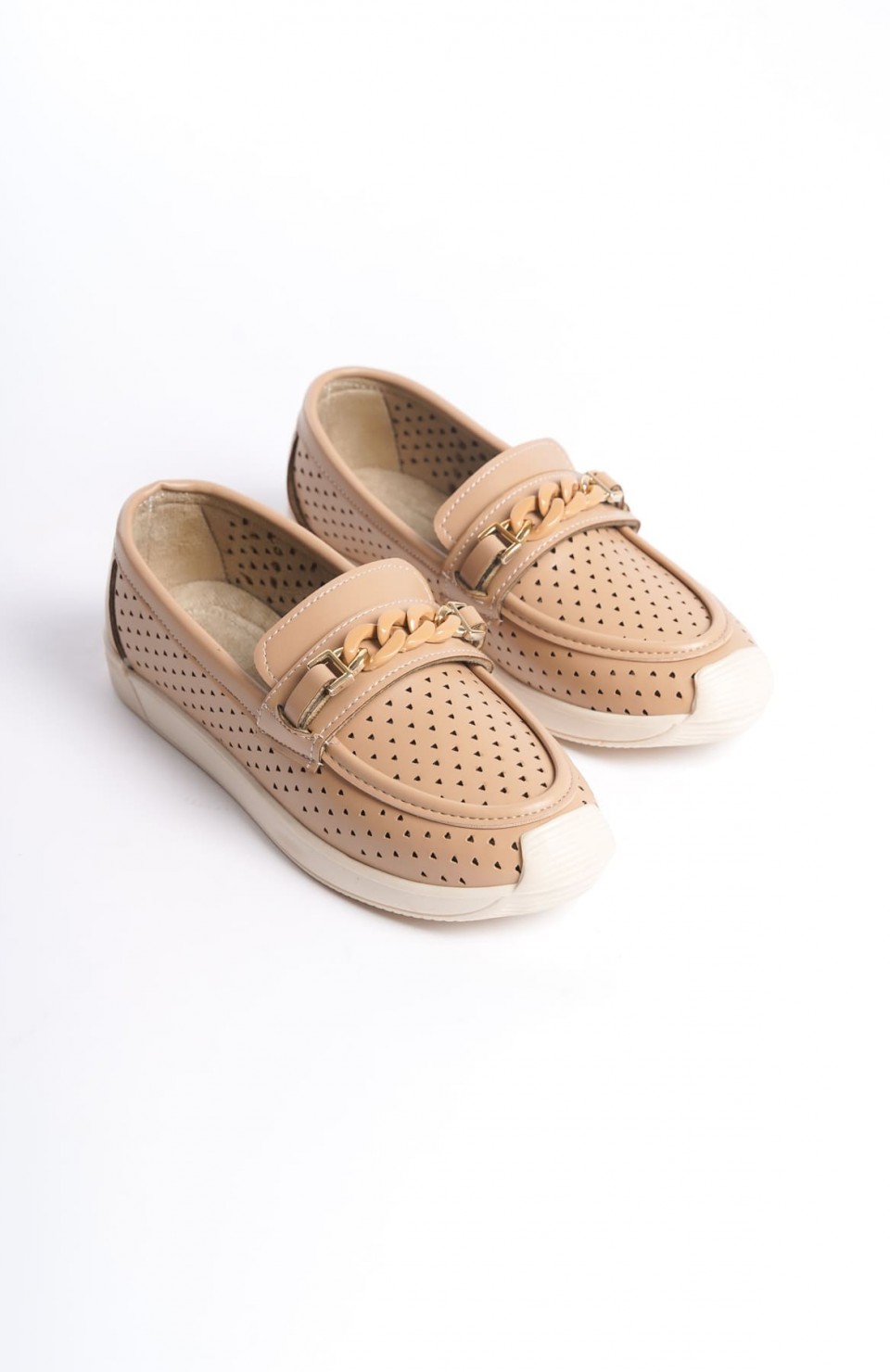 LIZY Bağcıksız Ortopedik Rahat Taban Kalp Desenli Kadın Babet Ayakkabı  CKT - Ten Somersan Giyim | Kadın, Erkek ve Çocuk Moda