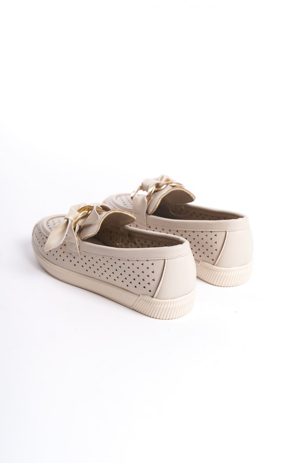 LYDIA Bağcıksız Ortopedik Rahat Taban Kalp Desenli Kadın Babet Ayakkabı  CKT - Krem Somersan Giyim | Kadın, Erkek ve Çocuk Moda