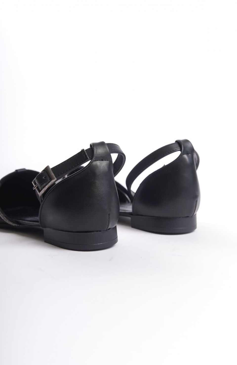 MONICA Tokalı Ortopedik Rahat Taban Taş Detaylı Kadın Babet Ayakkabı  CST - Siyah Somersan Giyim | Kadın, Erkek ve Çocuk Moda