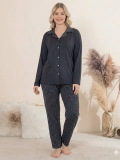 Boyraz 0205 Kadın Sandy Patlı Uzun Kol Pijama Takımı