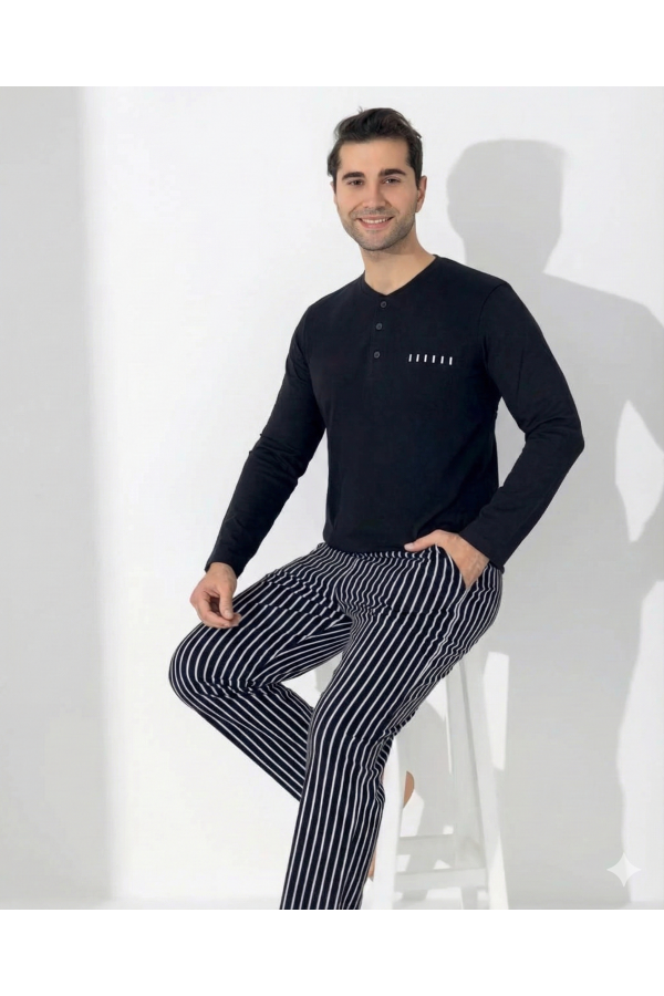 Boyraz 0405 Erkek Uzun Kol Pijama Takımı