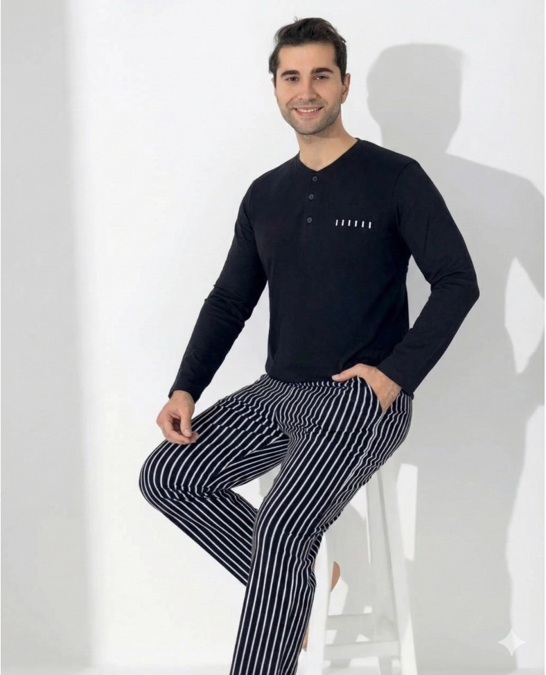 Boyraz 0405 Erkek Uzun Kol Pijama Takımı