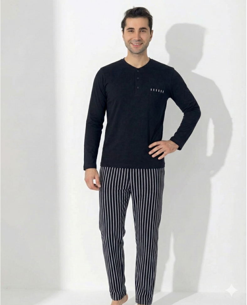 Boyraz 0405 Erkek Uzun Kol Pijama Takımı