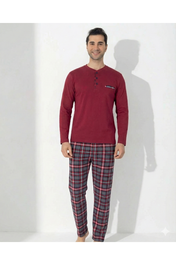 Boyraz 0406 Erkek Uzun Kol Pijama Takımı