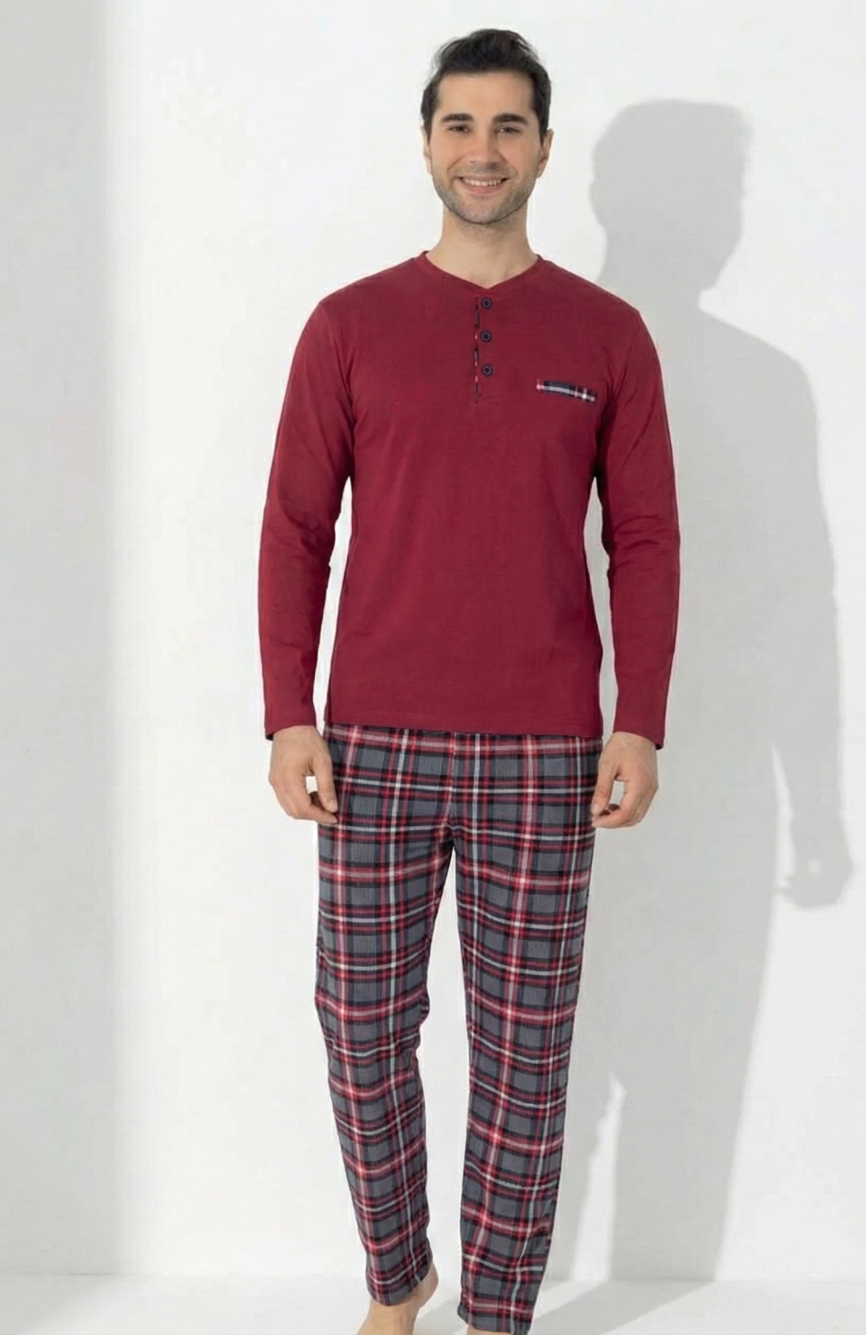 Boyraz 0406 Erkek Uzun Kol Pijama Takımı