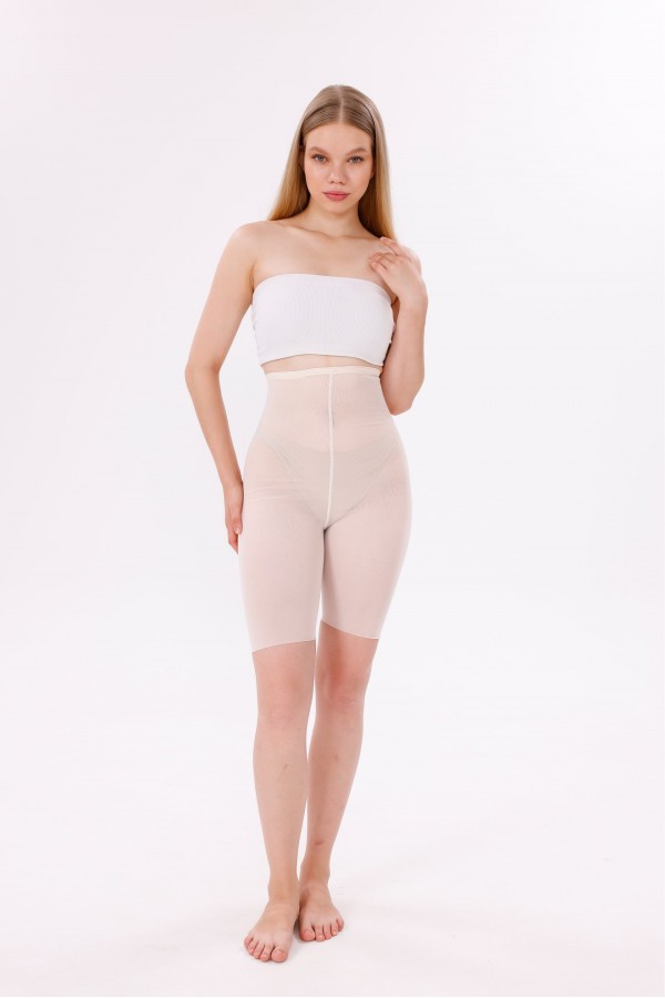 Freshness 0007 Lazer Kesim Tül Yüksek Bel Şort Korse