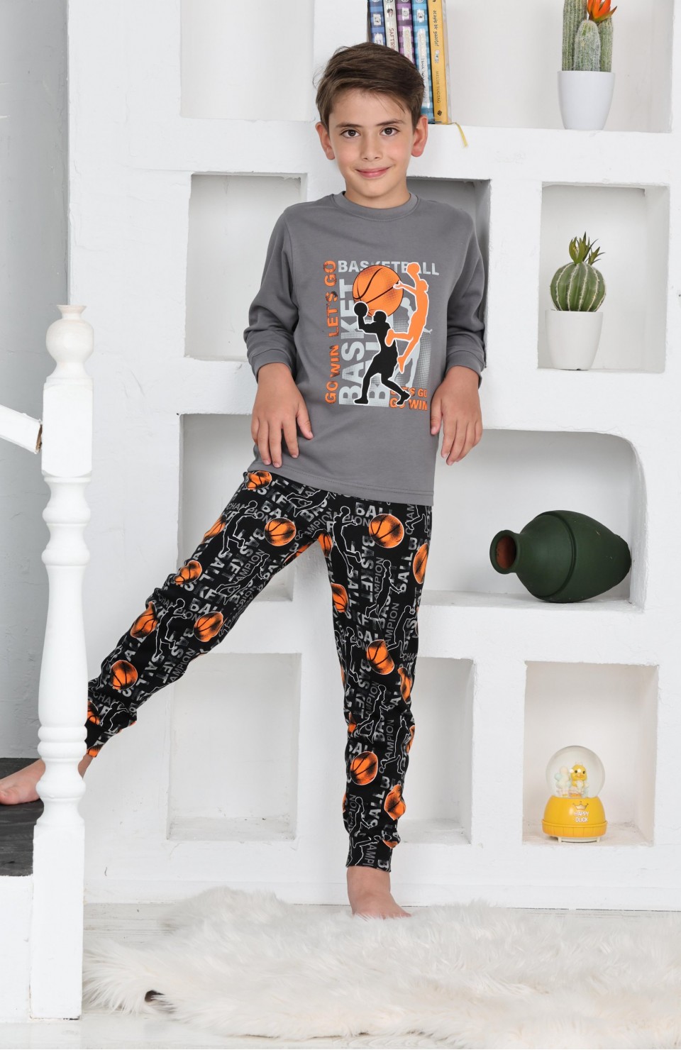 Kapitex 5153 Erkek Çocuk Uzun Kol Pijama Takımı