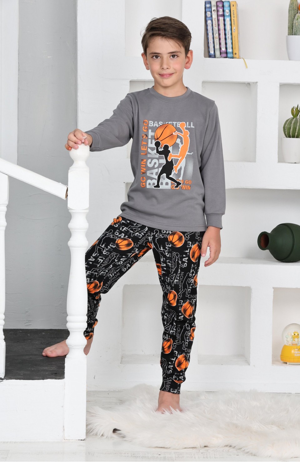 Kapitex 5153 Erkek Çocuk Uzun Kol Pijama Takımı