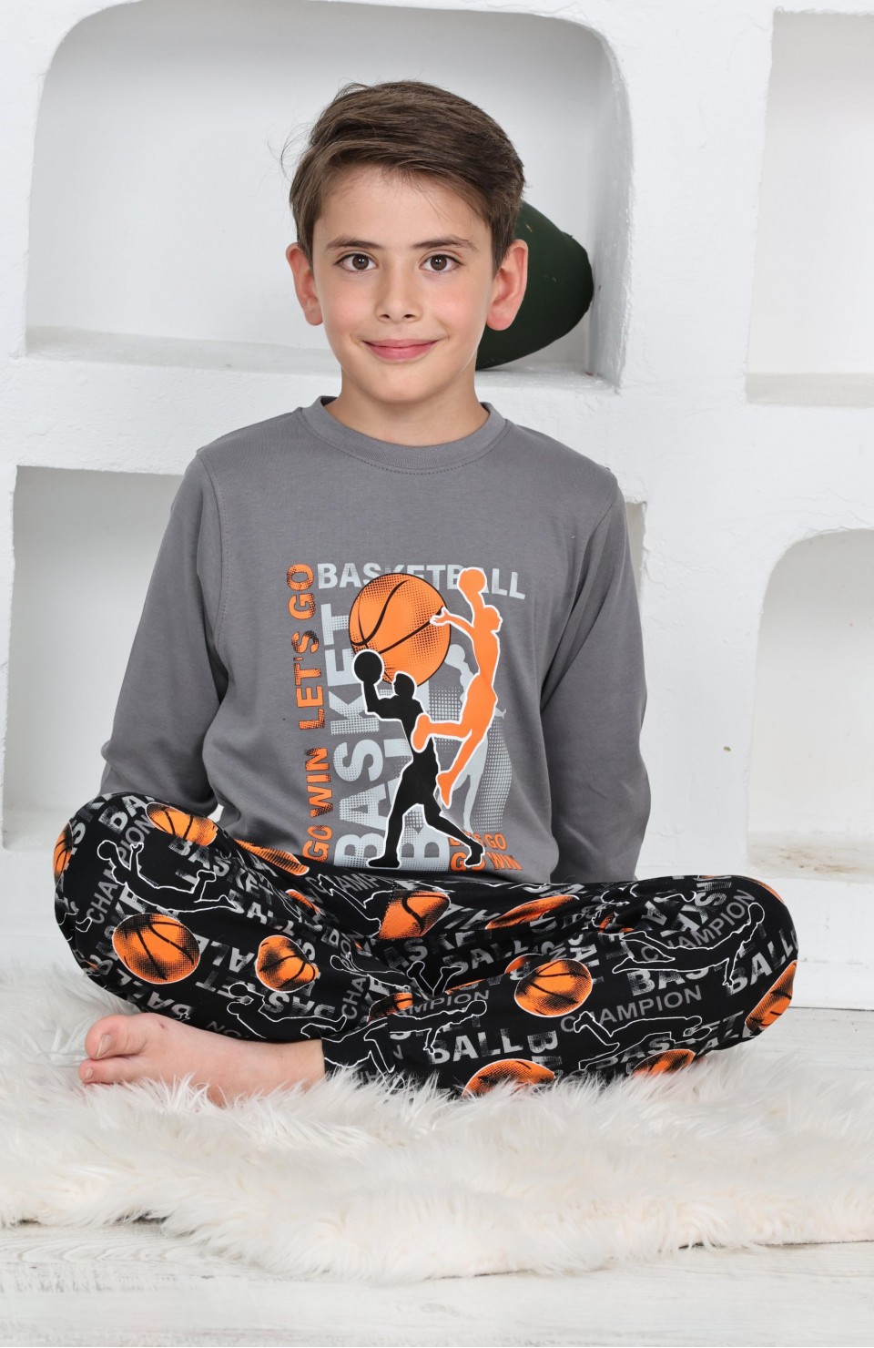 Kapitex 5153 Erkek Çocuk Uzun Kol Pijama Takımı