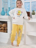 Kapitex 6181 Kız Çocuk Twety Baskılı Uzun Kol Pijama Takımı