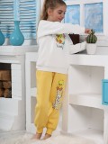 Kapitex 6181 Kız Çocuk Twety Baskılı Uzun Kol Pijama Takımı