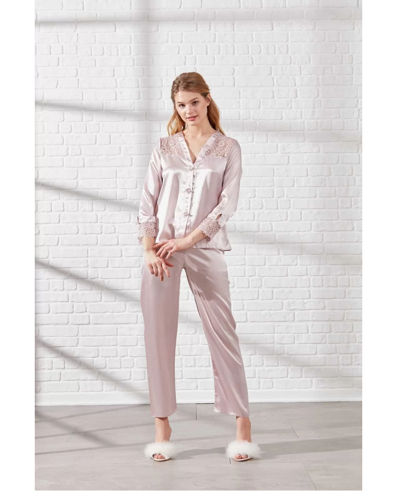 Pierre Cardin 6625 Kısa Gecelikli 6'lı İpek Set