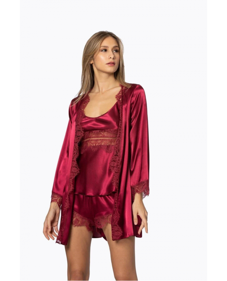 Pierre Cardin 2490 Bayan Sabahlıklı Saten Şort Takım