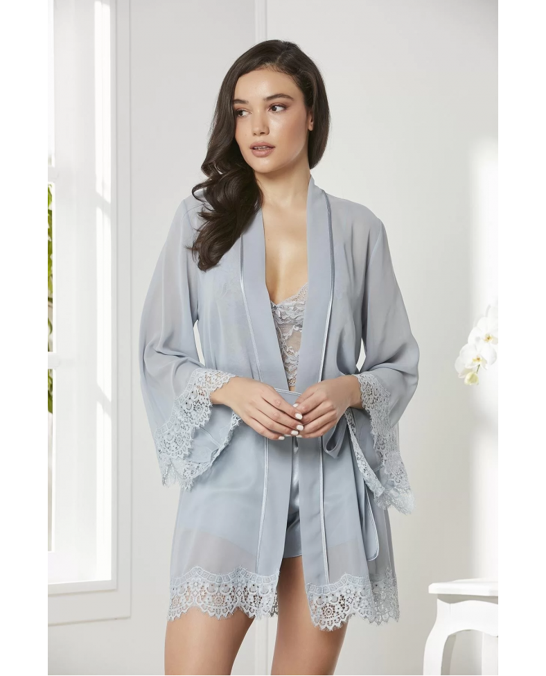 Pierre Cardin 7005 Sabahlıklı Şort Gecelik Takım Somersan Giyim | Kadın, Erkek ve Çocuk Moda