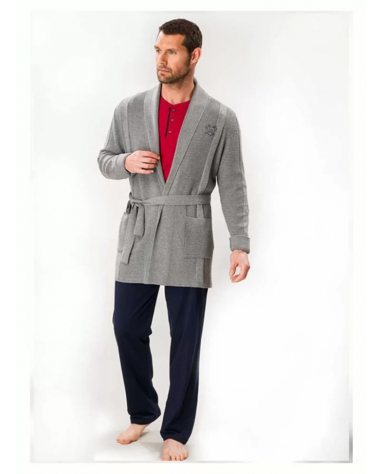 D'S Damat 03004 5'li Triko Robdöşambr Damat Pijama Seti