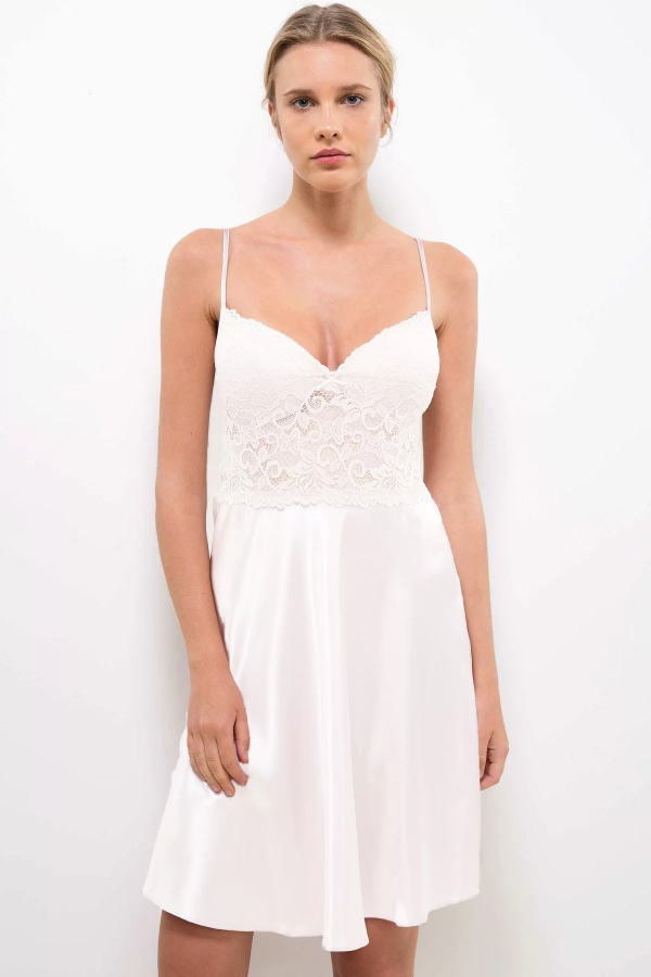 Pierre Cardin 4265 Saten Kısa Sabahlık Gecelik Takım