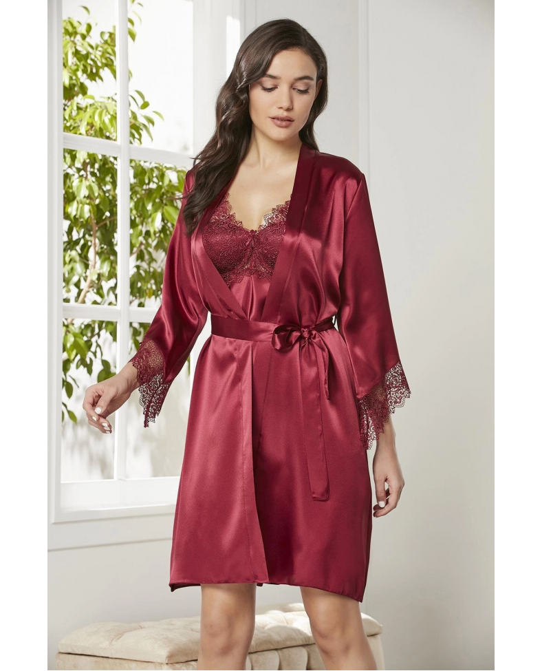 Pierre Cardin 6040 Kısa Gecelikli 6'lı İpek Set