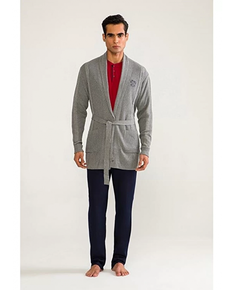 D'S Damat 03004 5'li Triko Robdöşambr Damat Pijama Seti