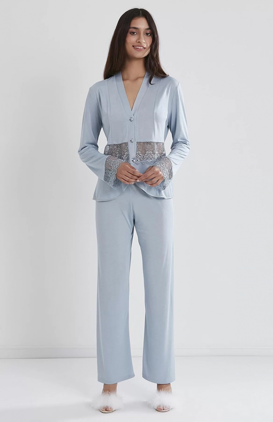 Pierre Cardin P5040 Bayan Penye 6'lı Gelin Çeyiz Seti