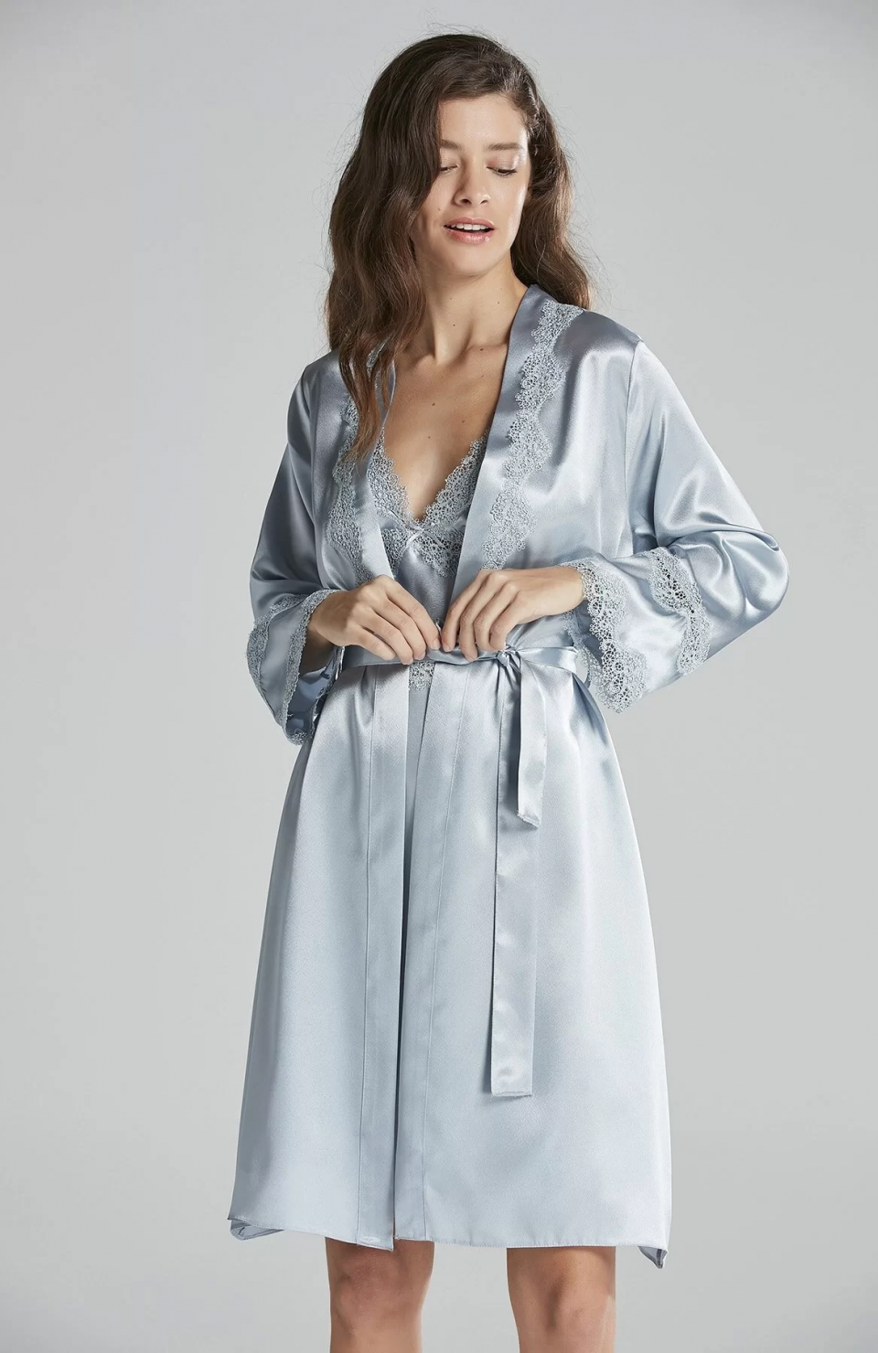 Pierre Cardin 6965 Bayan 6'lı Saten Gecelik Sabahlık