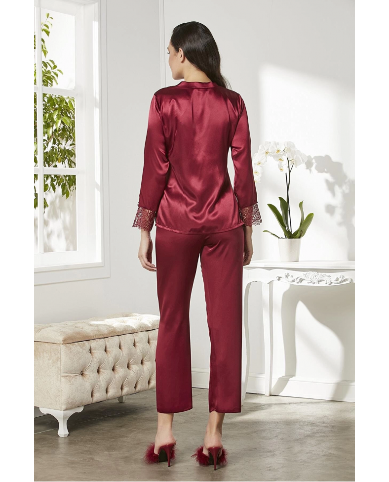 Pierre Cardin 6625 Kısa Gecelikli 6'lı İpek Set